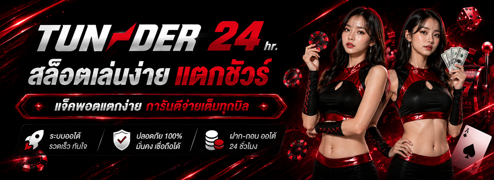สล็อตออนไลน์ TUNDER24HR เล่นง่าย แตกชัวร์ พร้อมระบบออโต้และบริการตลอด 24 ชั่วโมง