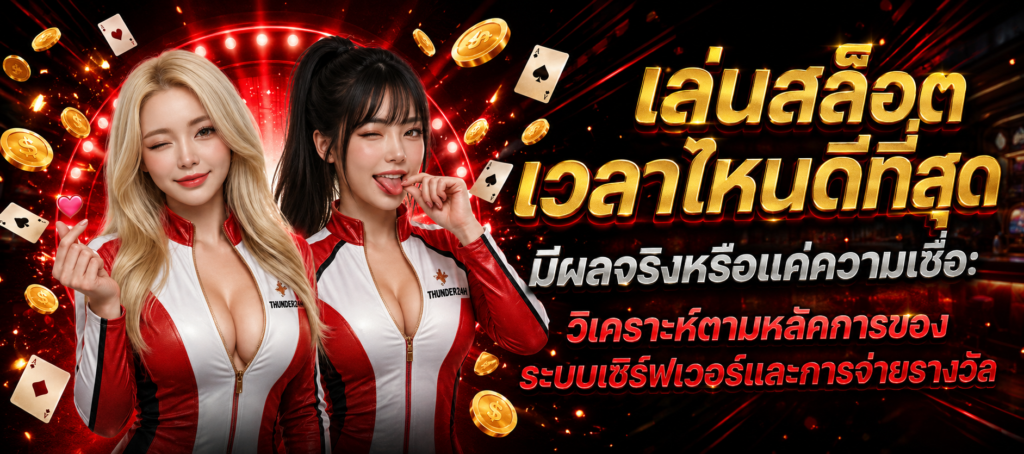 เล่นสล็อต TUNDER24HR เวลาไหนดีที่สุด วิเคราะห์ระบบเซิร์ฟเวอร์และการจ่ายรางวัล TUNDER24HR